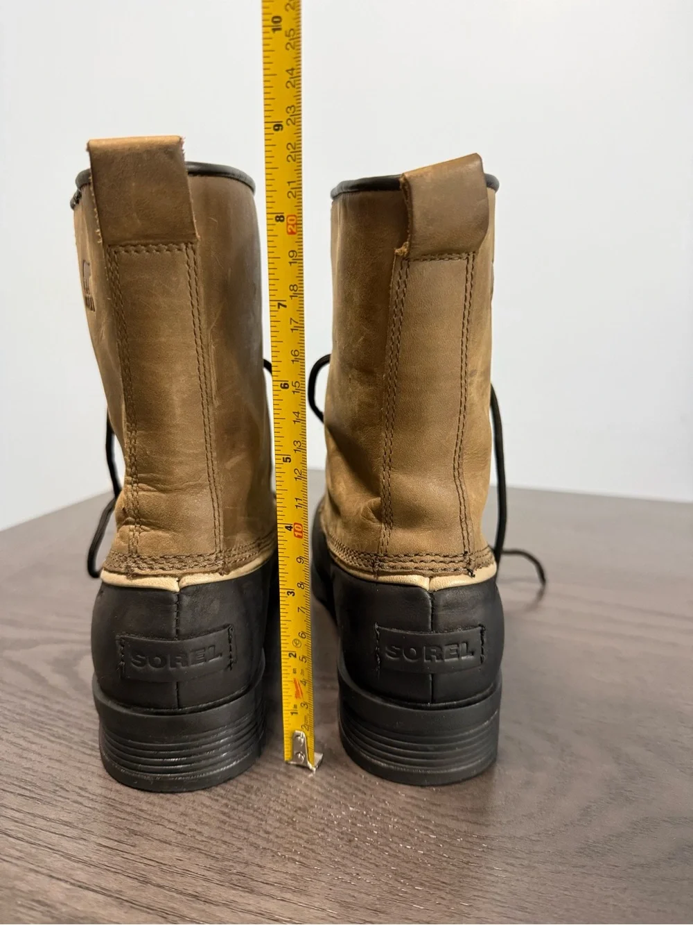 SOREL Women’s Emelie Waterproof Leather Duck Boots Brown Black Size 10